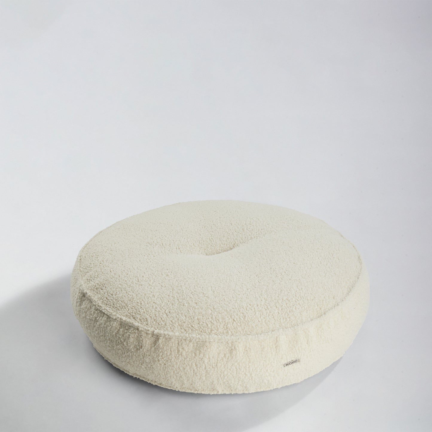 Orthopädisches Design Bouclé Hundekissen Onda von Buciano in Wollweiß