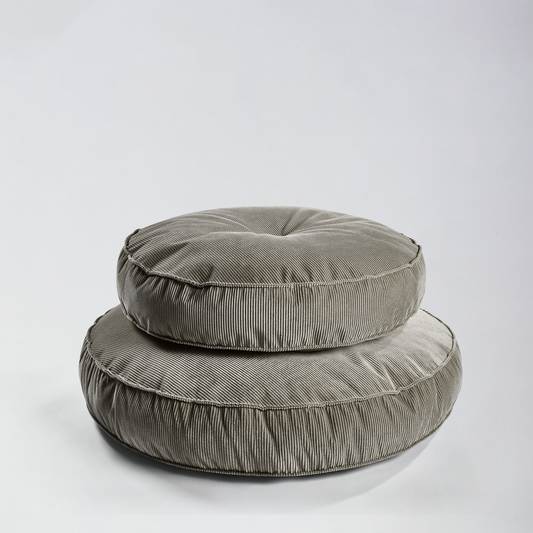 Orthopädisches Design Cord Hundekissen Mira von Buciano in Grau