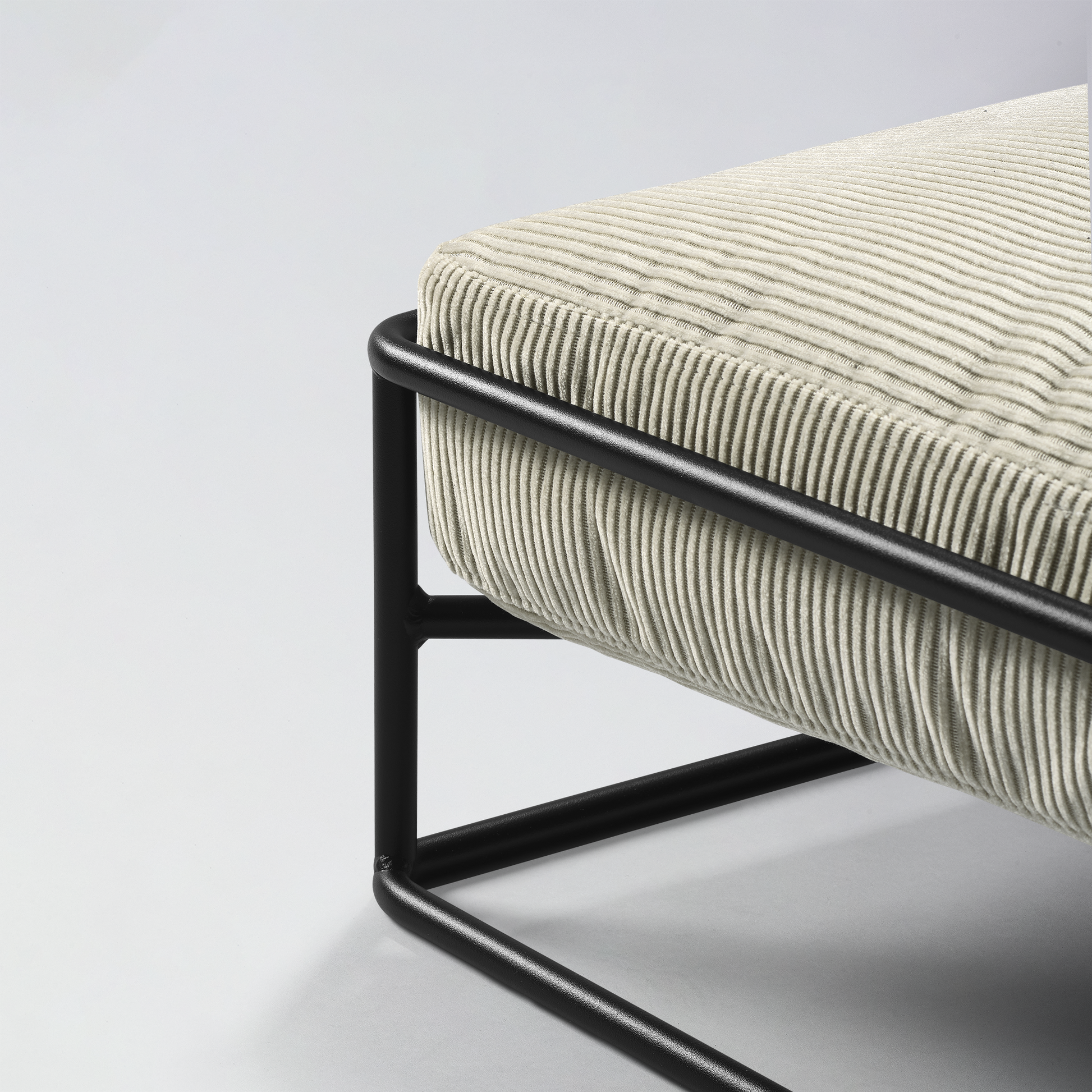 Design Hundebett Freischwinger Stil mit Cordstoff